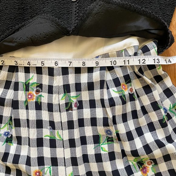 Vtg 80’s Black & White Floral Check Women’s One-Piece Romper by Allison-Che Sz 8 - Picture 11 of 11